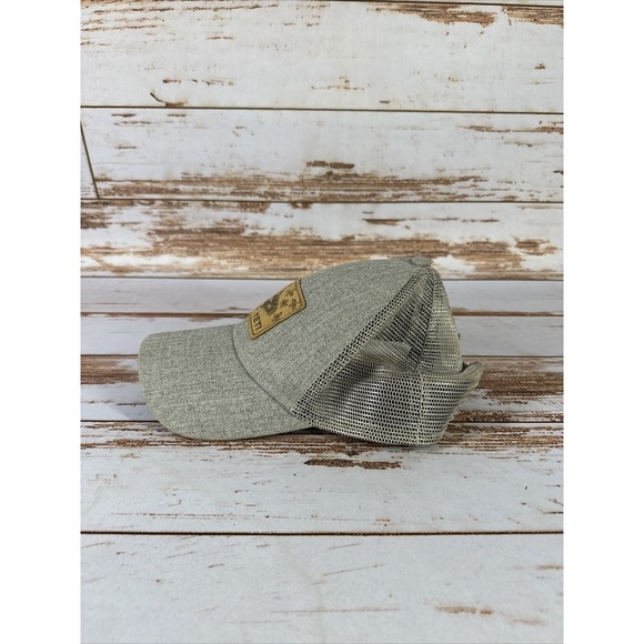 Yeti Snapback Hat Fishing Hat Leather Fish Patch J Marquardt Used - Picture 3 of 5